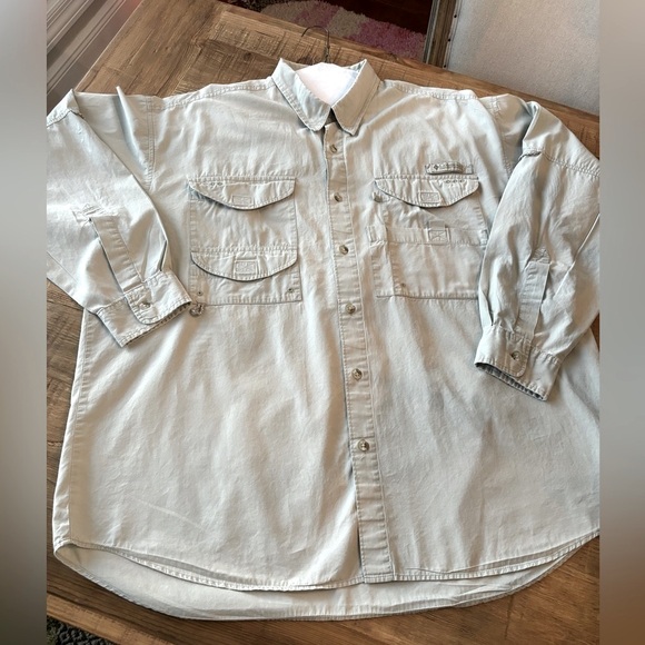 Columbia PFG Men’s Long Sleeve Outdoors/Fishing Shirt. Size~XL. Tan/Tactical GUC - Picture 1 of 16